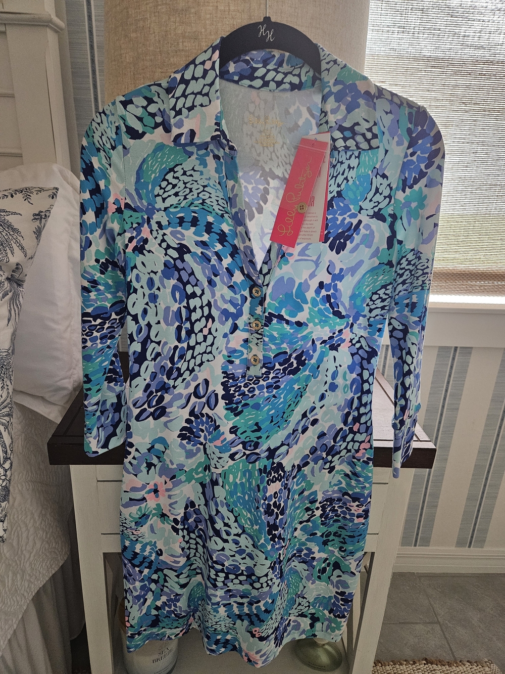 NWT Lilly Pulitzer Ansley Polo Dress Turquoise Oasis XXS